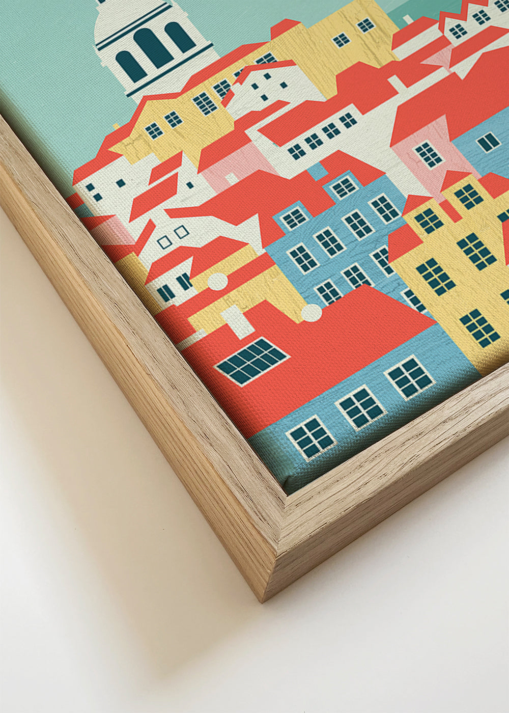 Rejseplakat Lissabon illustreret skyline