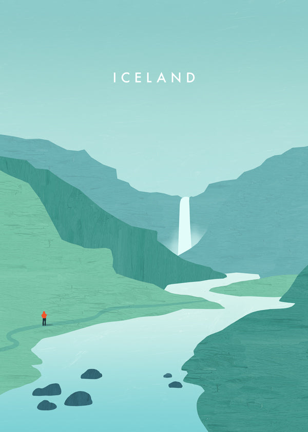 Landskabskunst: Island vandfald