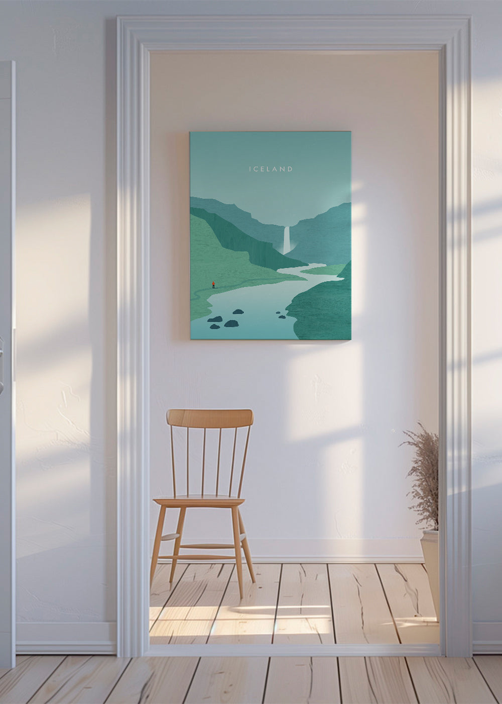 Landskabskunst: Island vandfald