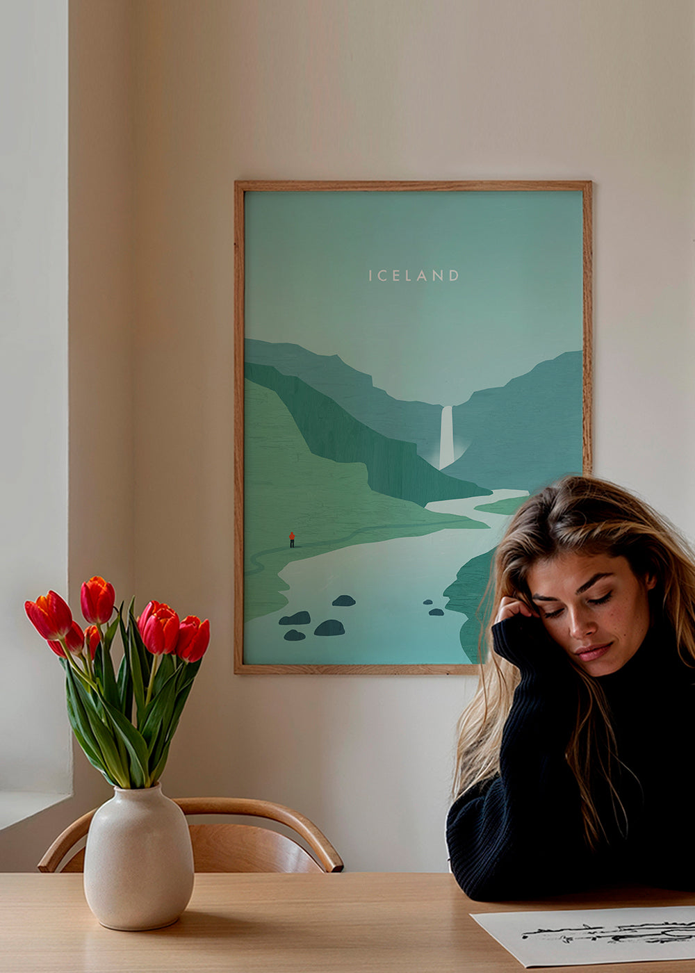 Landskabskunst: Island vandfald