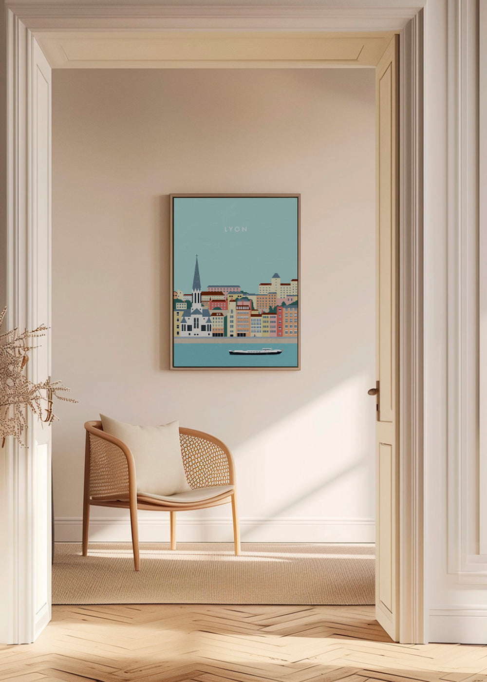 Køkkenkunst Lyon: kystillustration