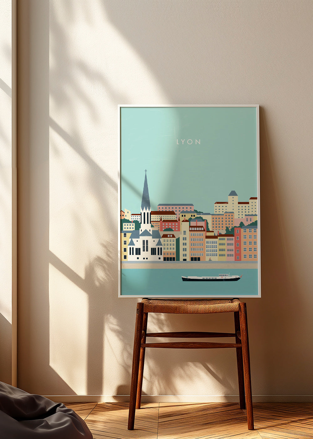 Køkkenkunst Lyon: kystillustration