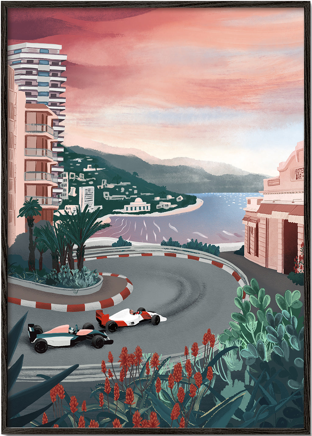 Sportkunst: kystsving på Monaco-banen