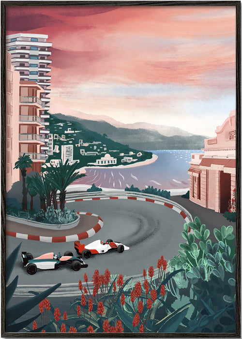 Sportkunst: kystsving på Monaco-banen