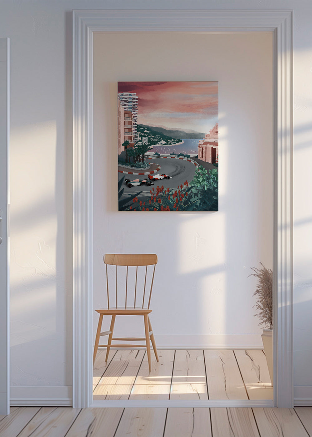 Sportkunst: kystsving på Monaco-banen