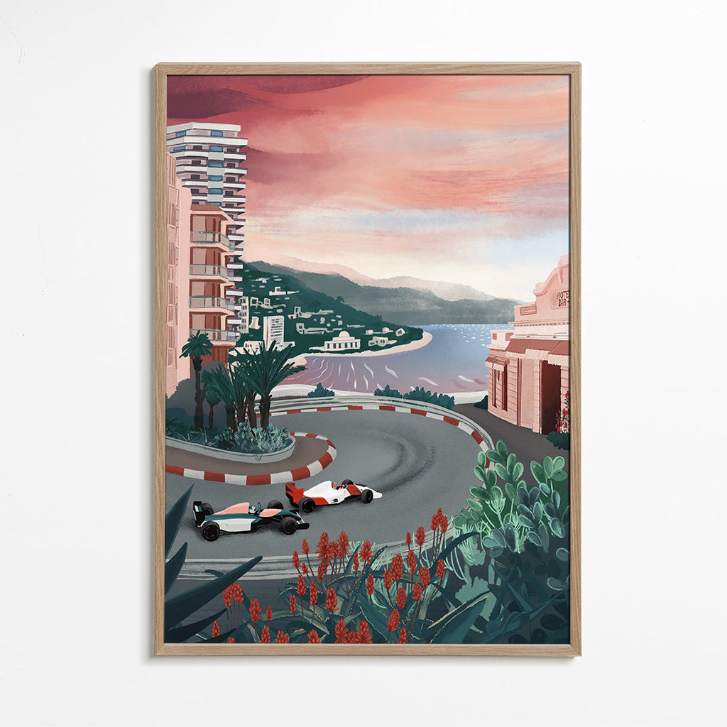 Sportkunst: kystsving på Monaco-banen