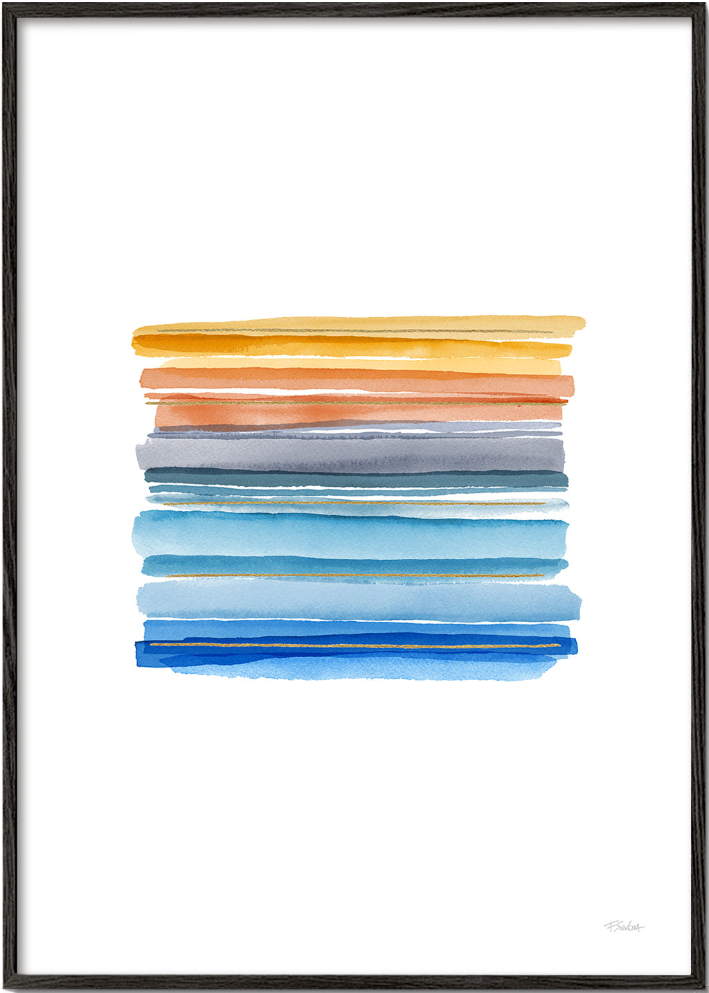 Minimalistiske akvarelstriber