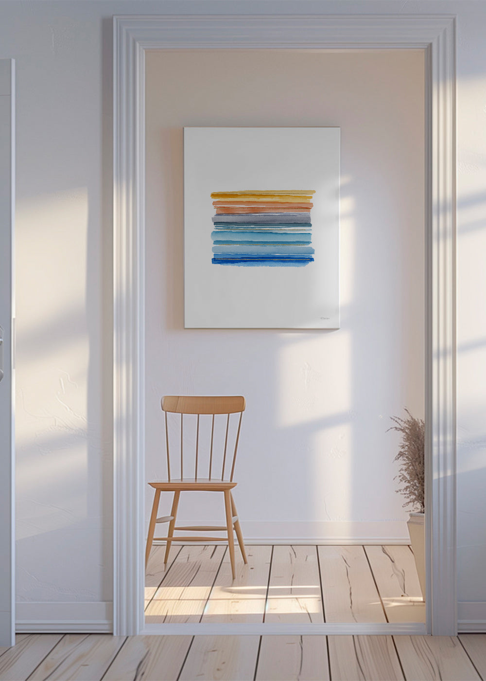 Minimalistiske akvarelstriber