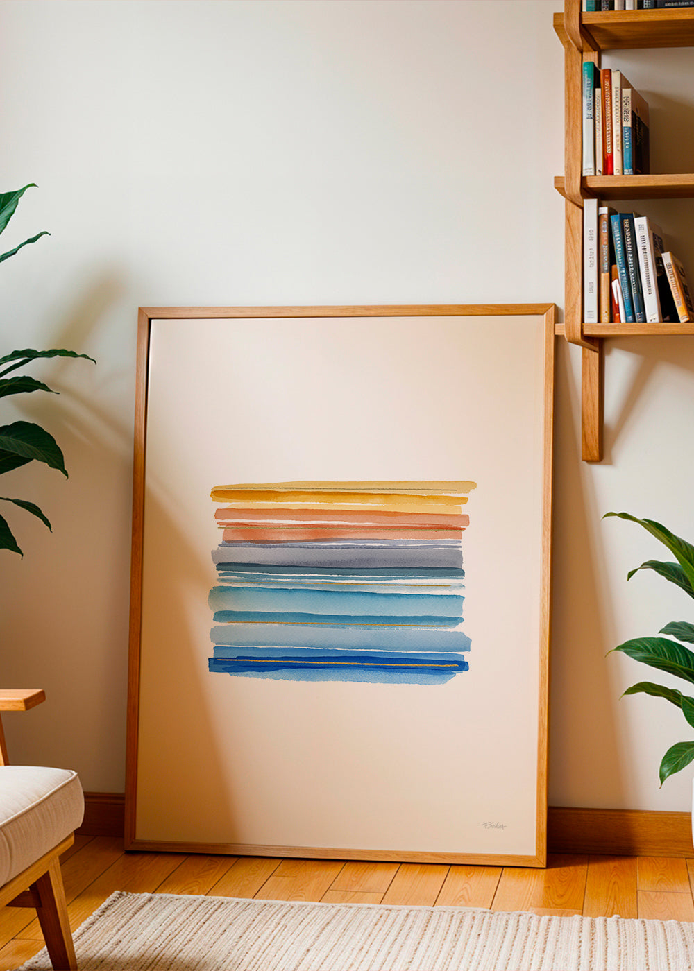 Minimalistiske akvarelstriber