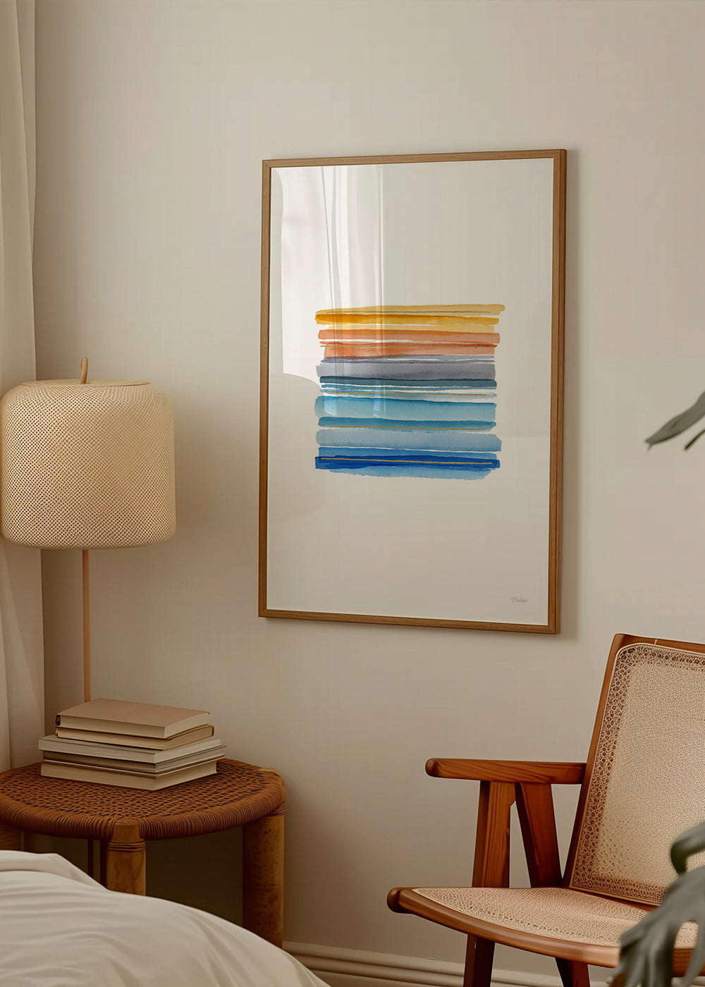 Minimalistiske akvarelstriber