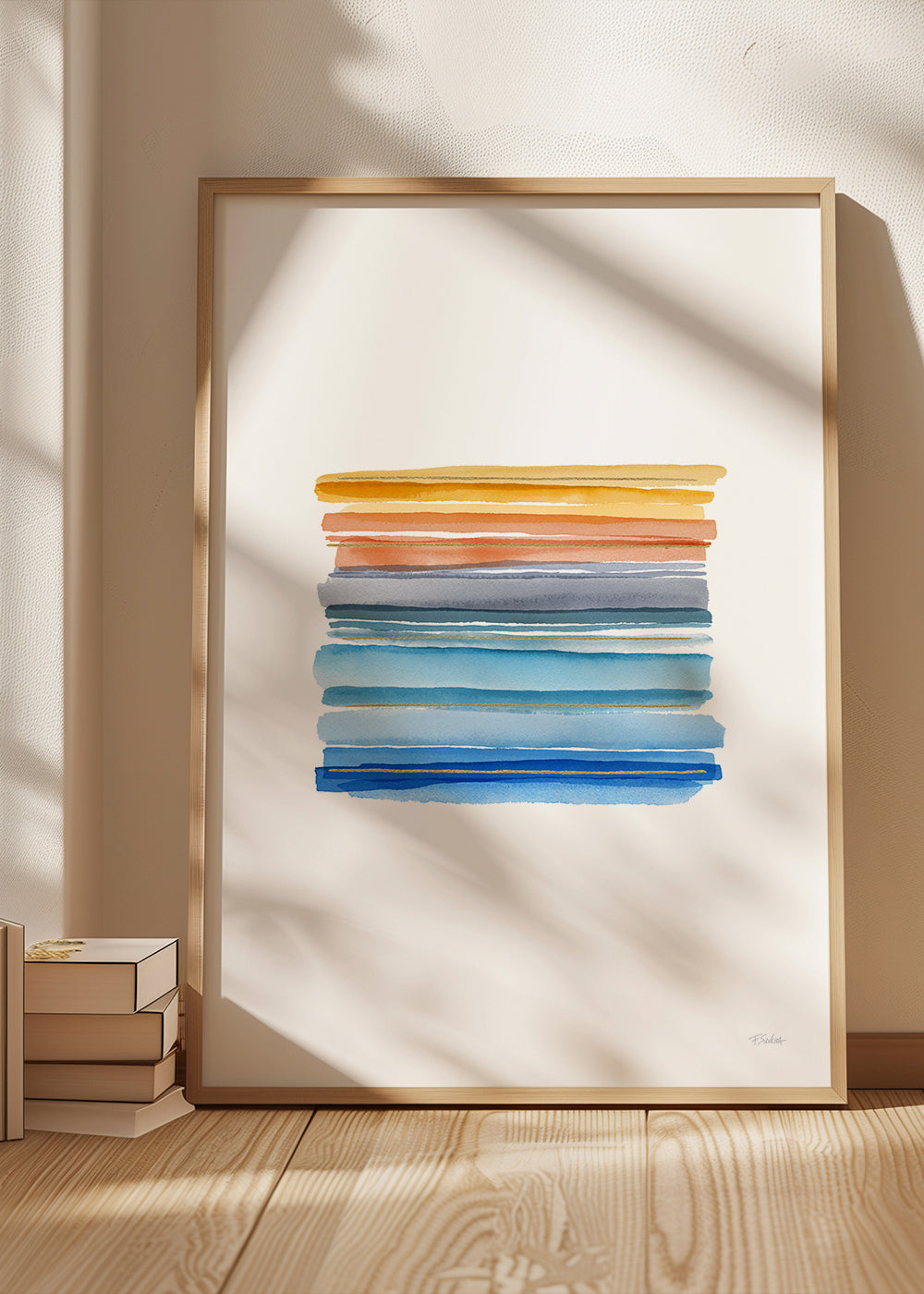 Minimalistiske akvarelstriber