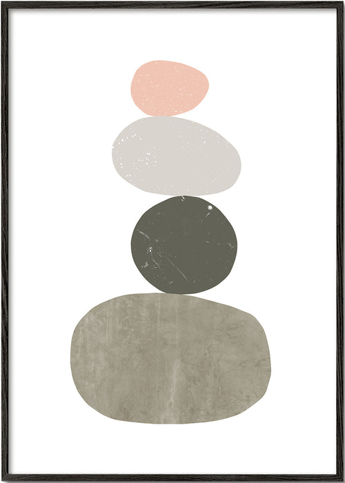 Afslappende design med stablede sten