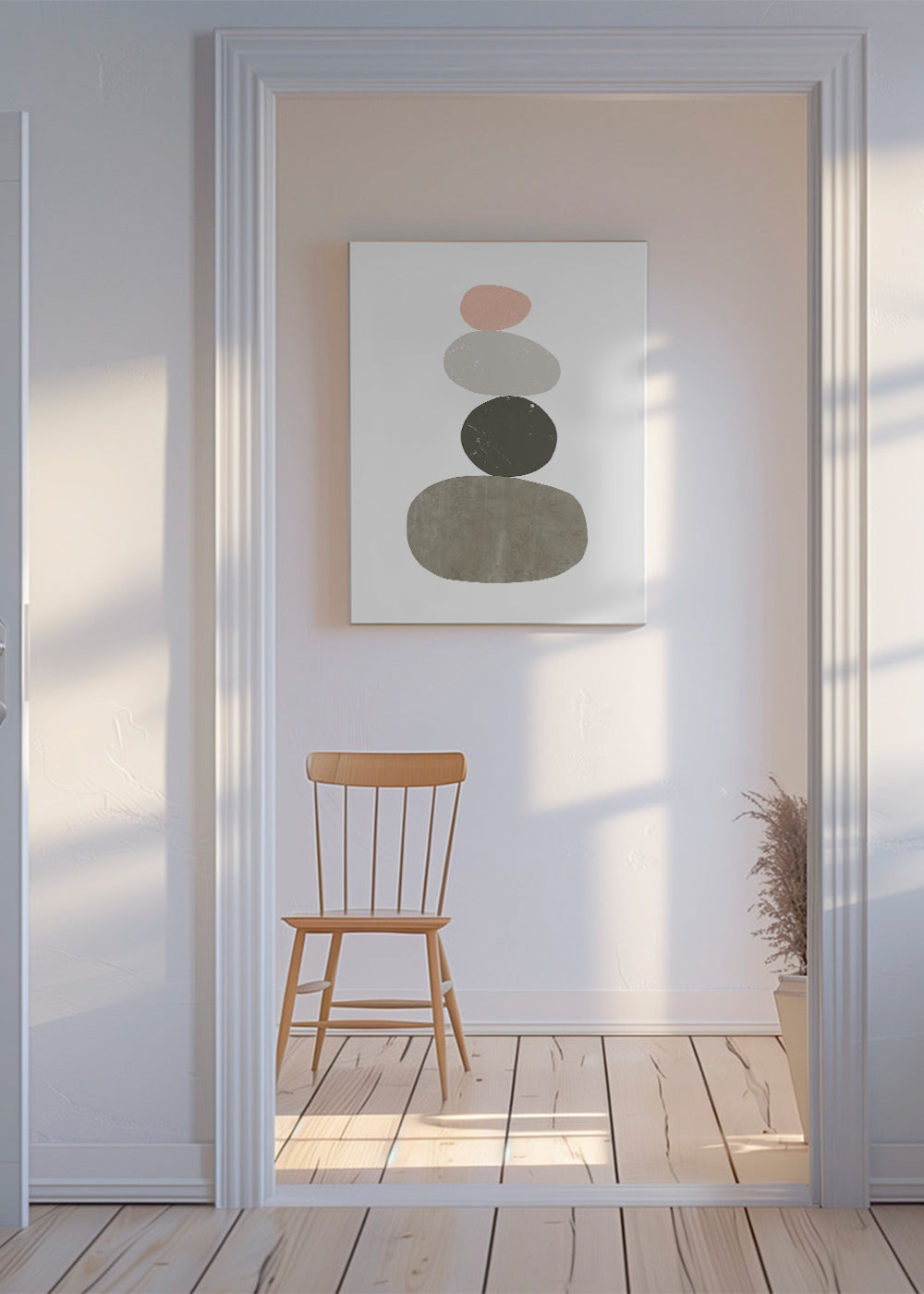 Afslappende design med stablede sten