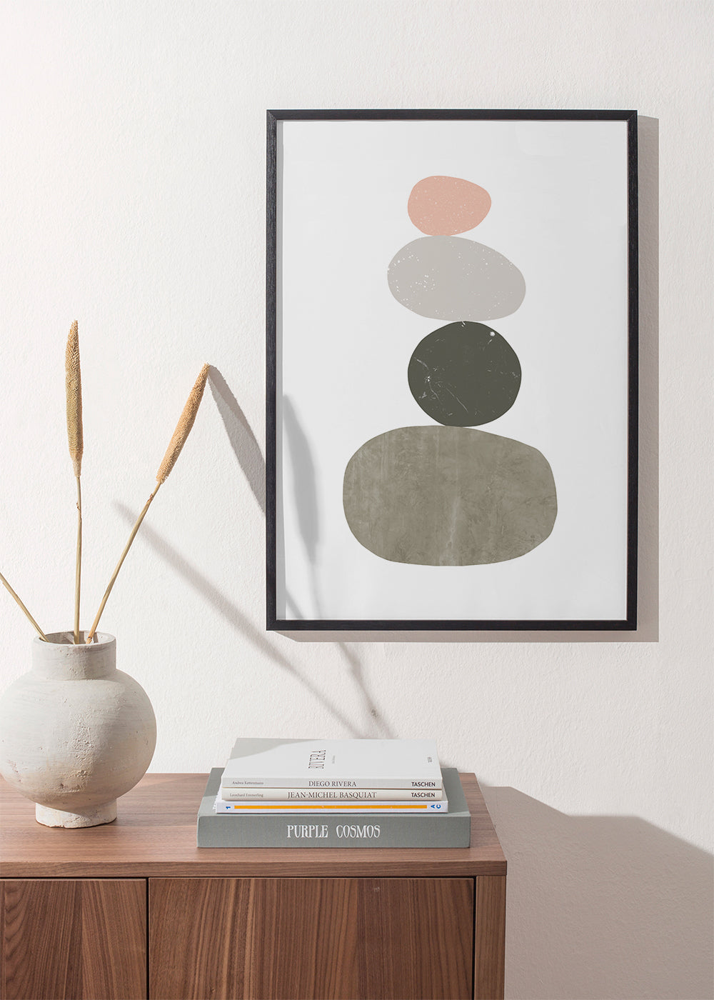 Afslappende design med stablede sten