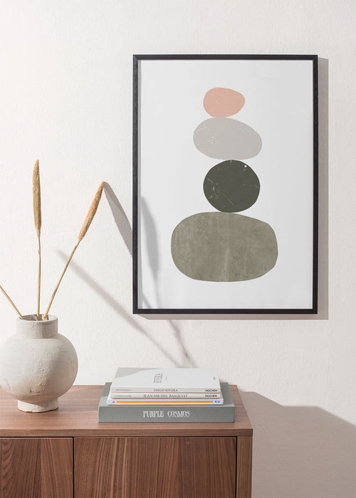 Afslappende design med stablede sten