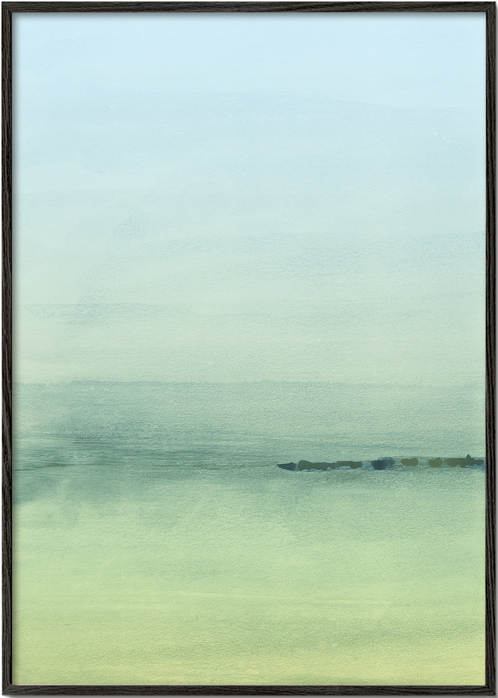 Landskabskunst med blød vaskhorizont