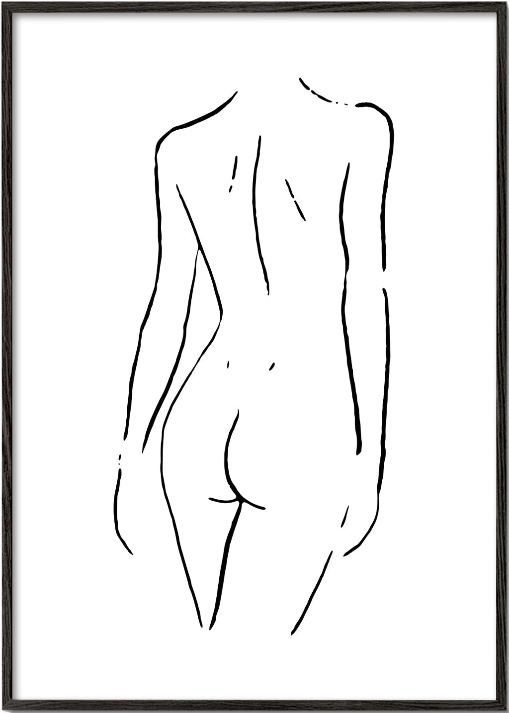 Minimalistisk linjeillustration af krop