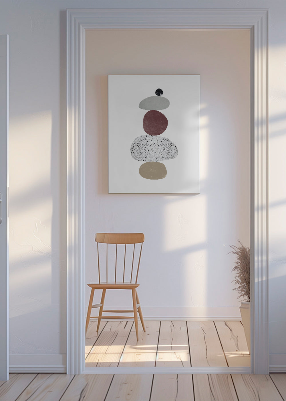 Afslappende design med stakstensmotivet