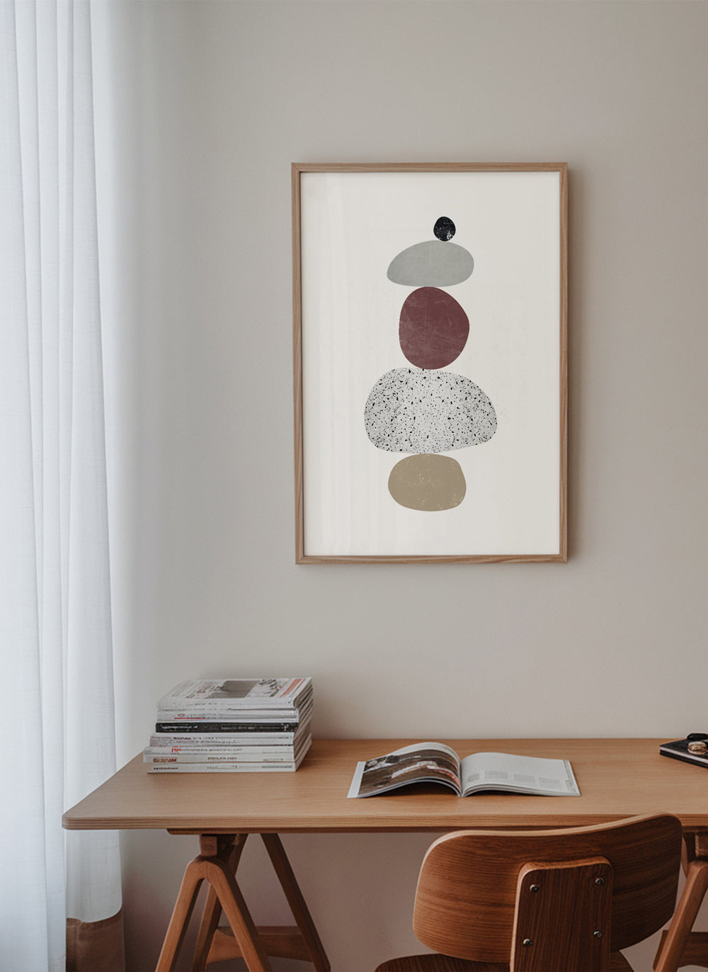 Afslappende design med stakstensmotivet