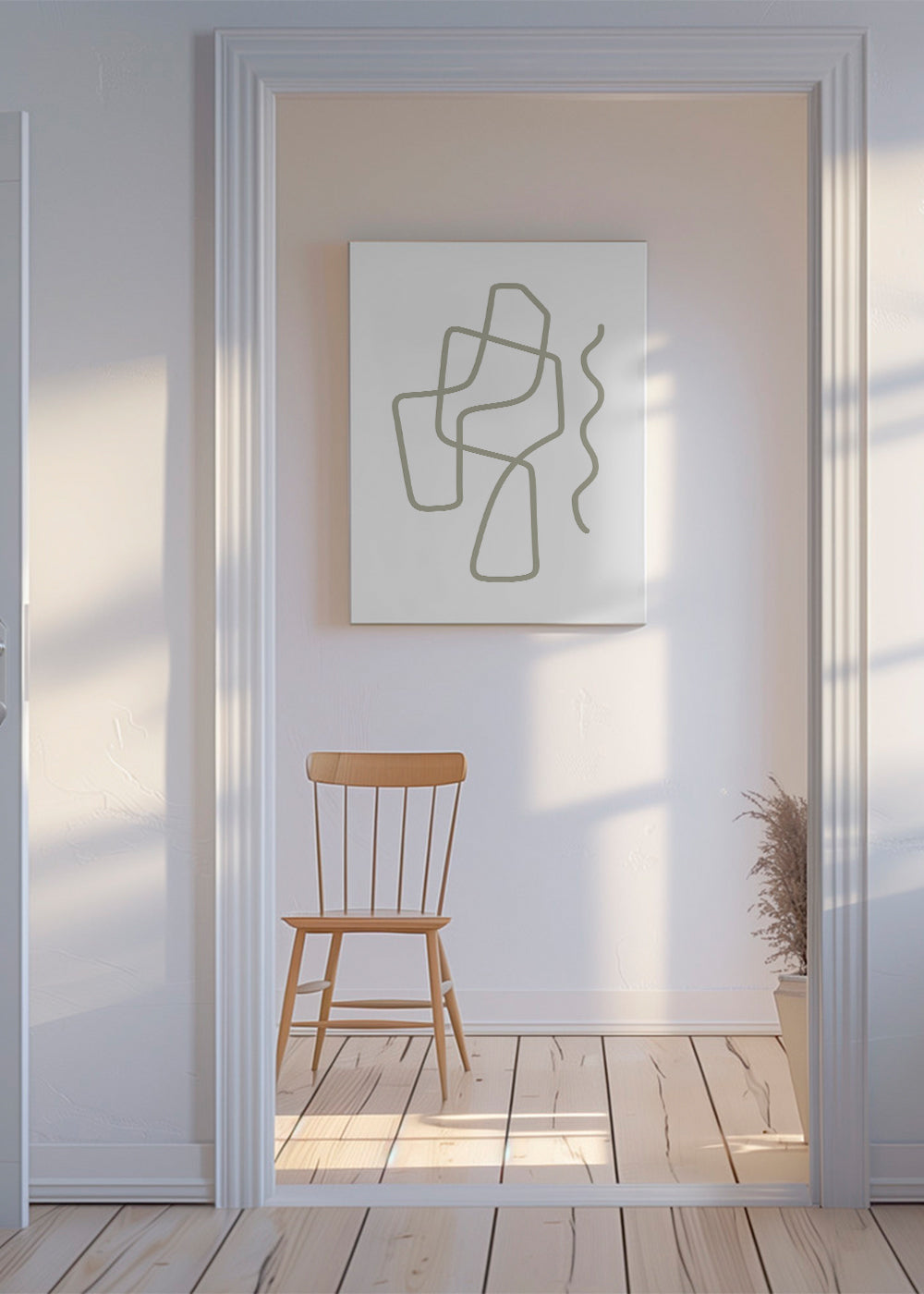Minimalistisk design med organiske linjer