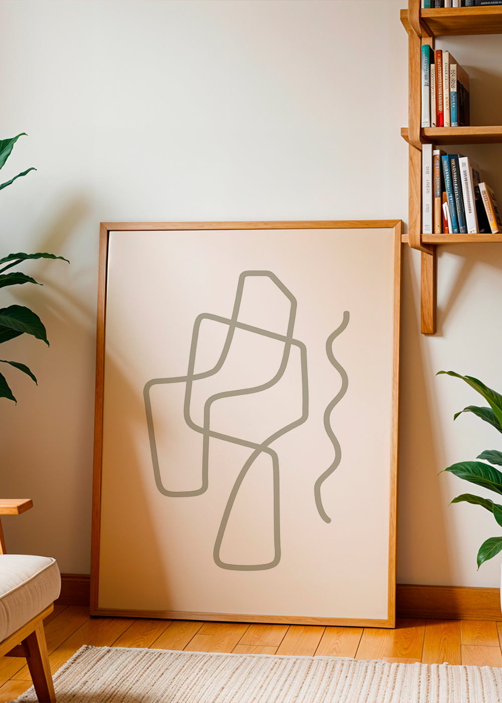 Minimalistisk design med organiske linjer