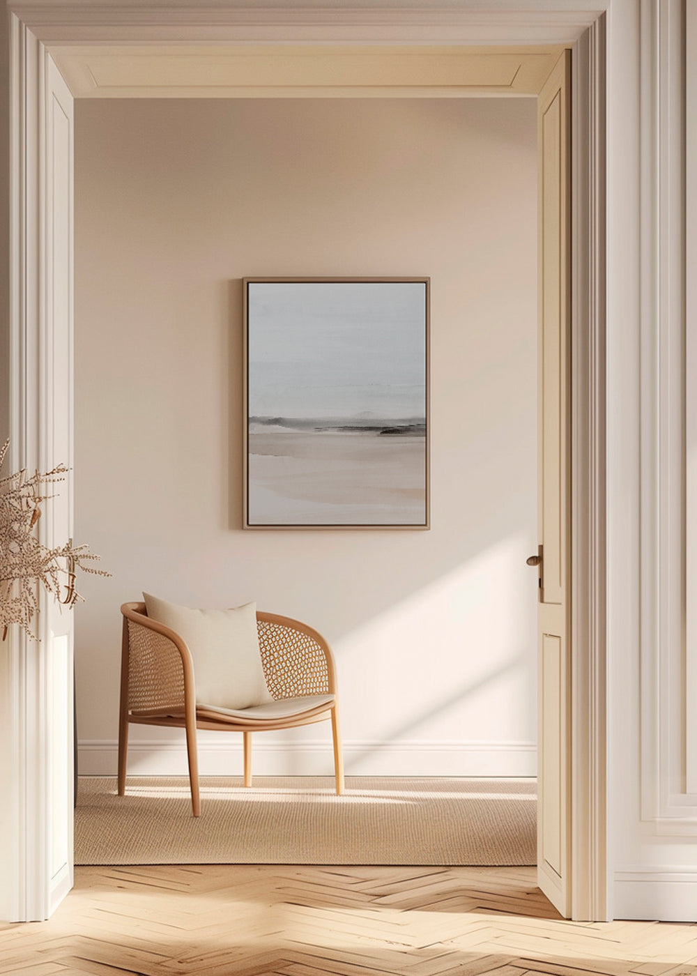 Akvarel landskab minimalistisk