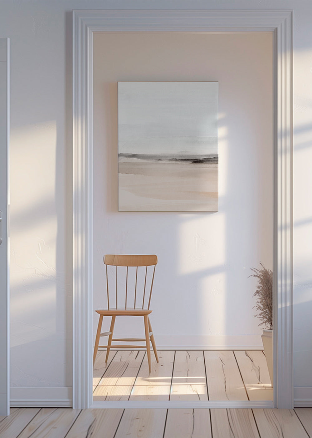 Akvarel landskab minimalistisk