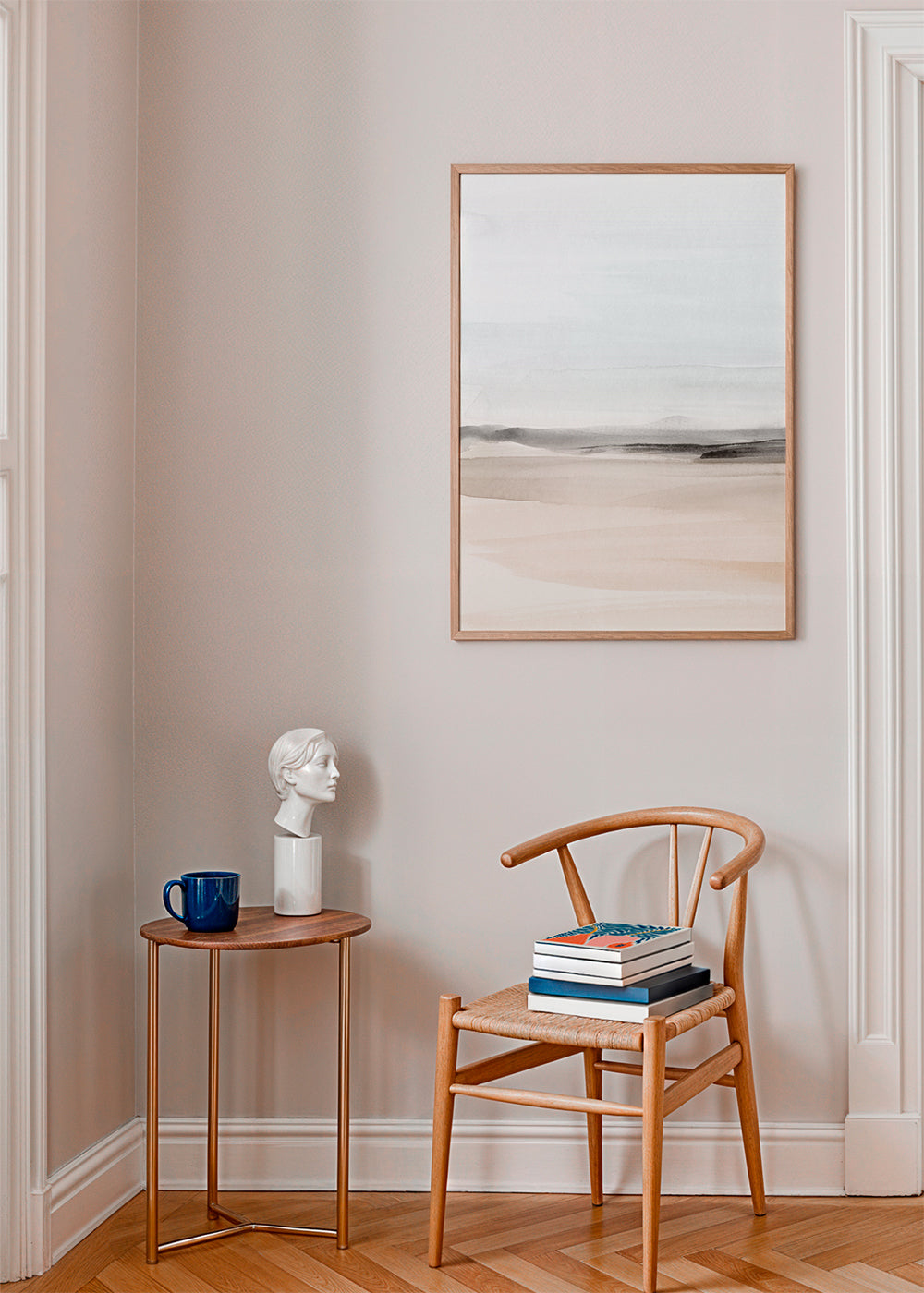 Akvarel landskab minimalistisk
