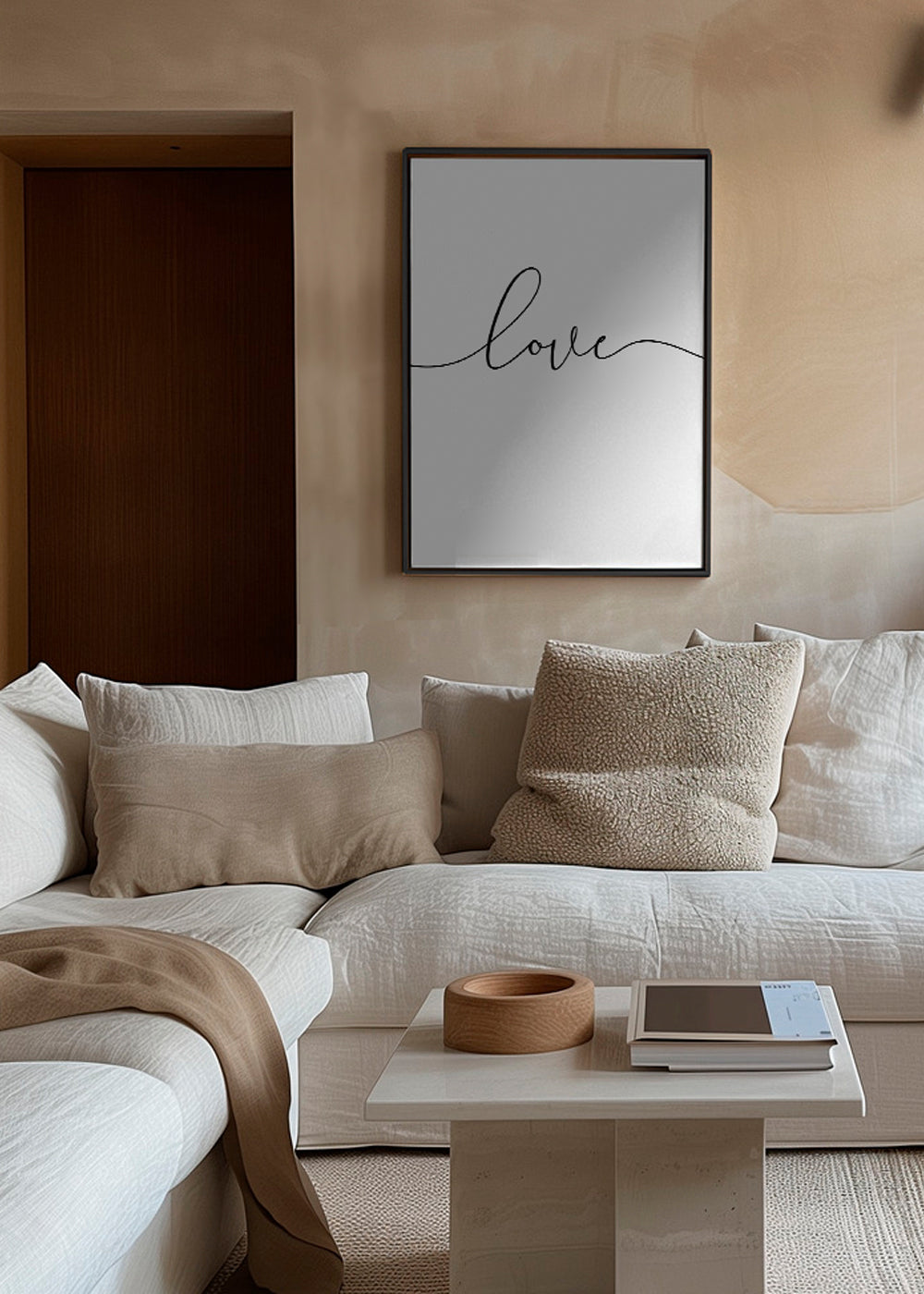 Minimalistisk design Love kalligrafi