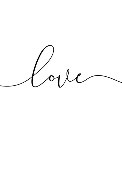 Minimalistisk design Love kalligrafi