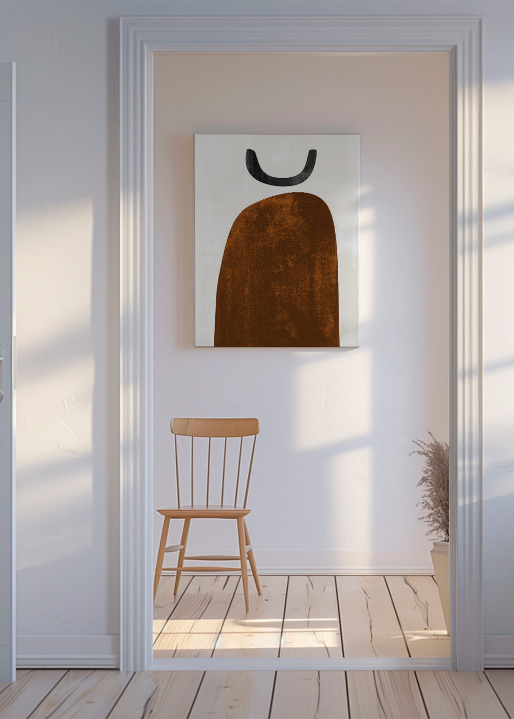 Abstrakt billede med oxideret vertikal form