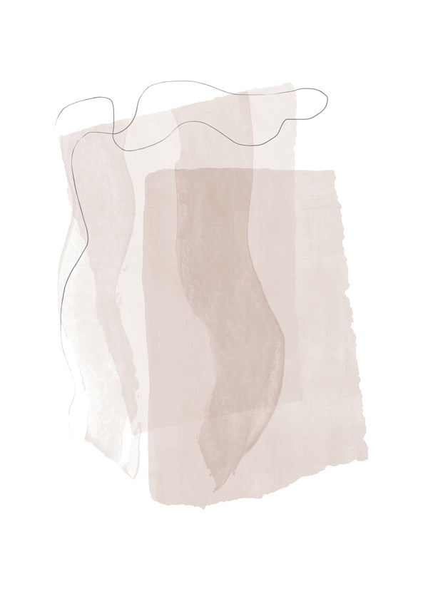 Abstrakt billede med neutrale strøg og minimal linje