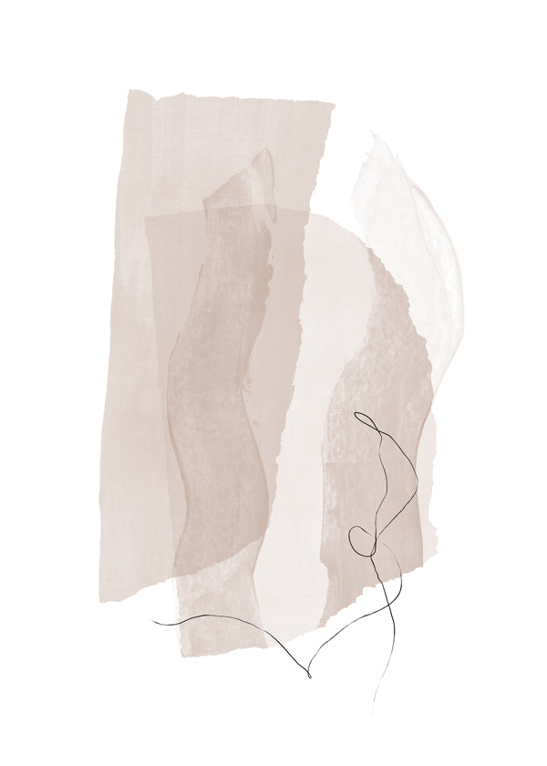 Minimalistisk beige billede med linje