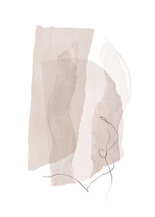 Minimalistisk beige billede med linje
