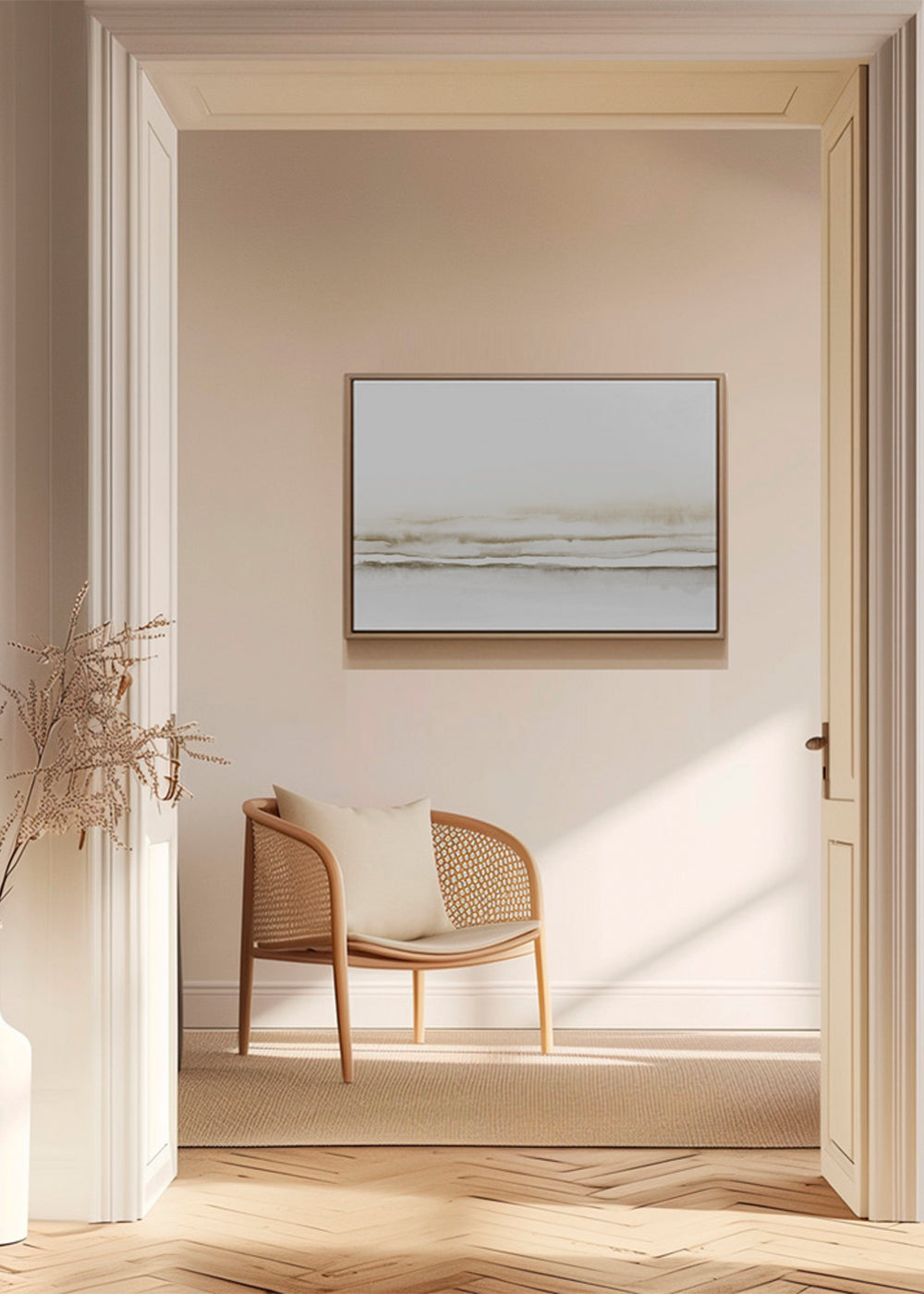 Landskab akvarel minimalistisk