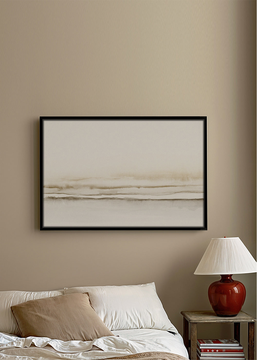 Landskab akvarel minimalistisk