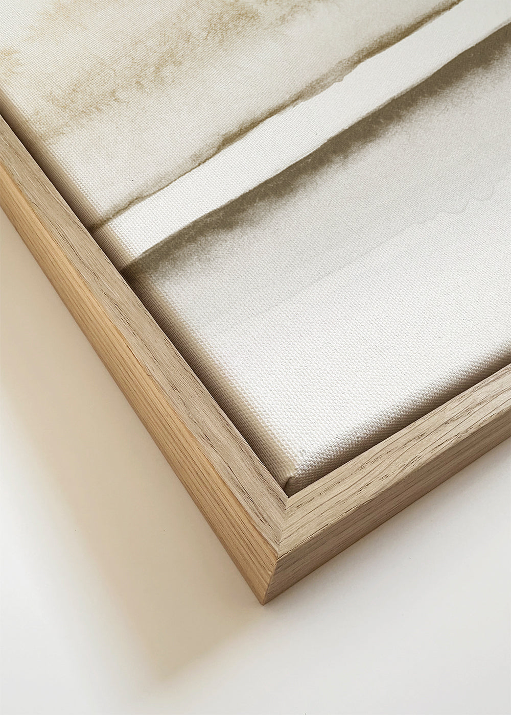 Landskabskunst minimalistisk akvarel beige