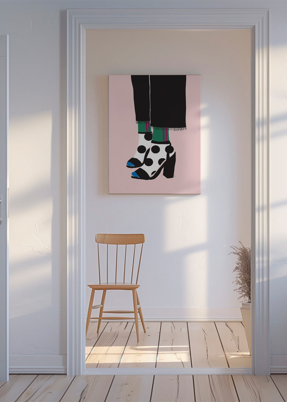 Illustration sokker og hæle