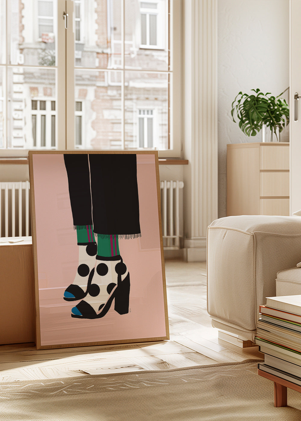 Illustration sokker og hæle