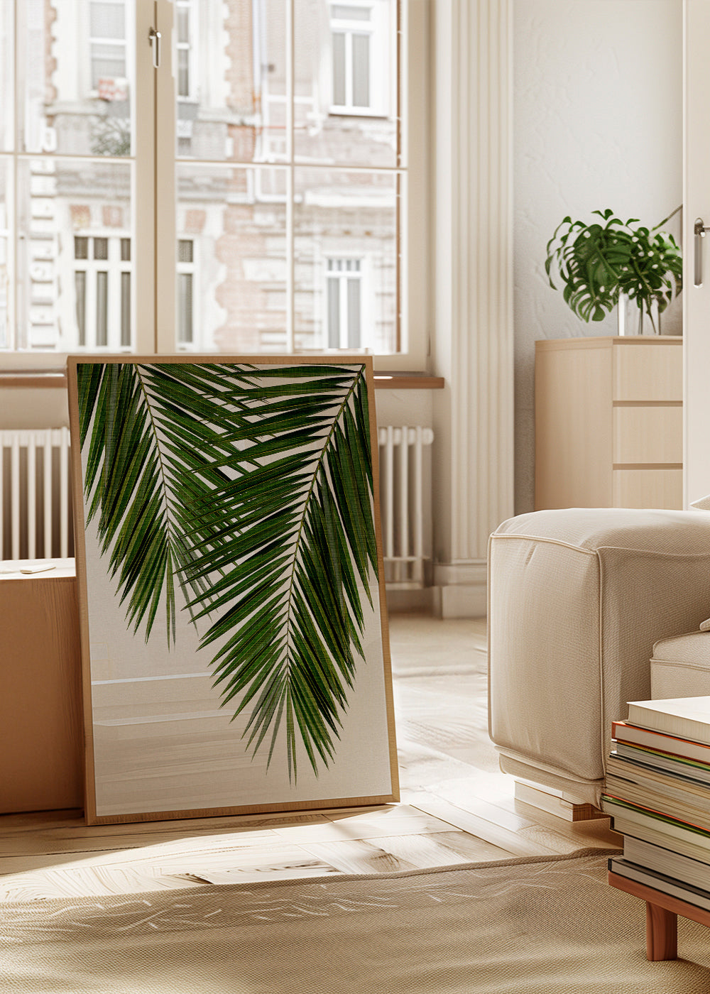 Botanisk plakat palmeblad