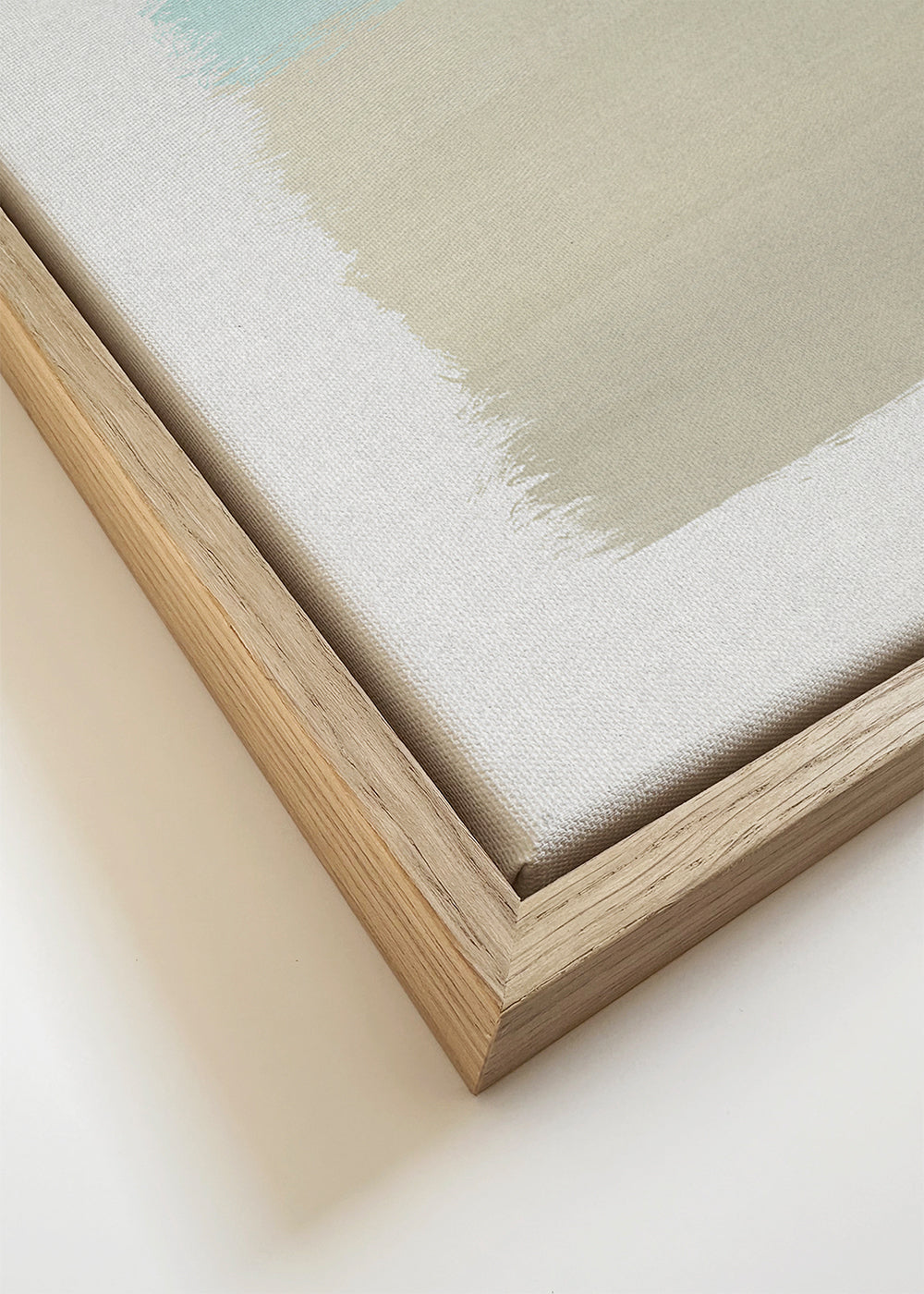 Abstrakt billede turkis og beige