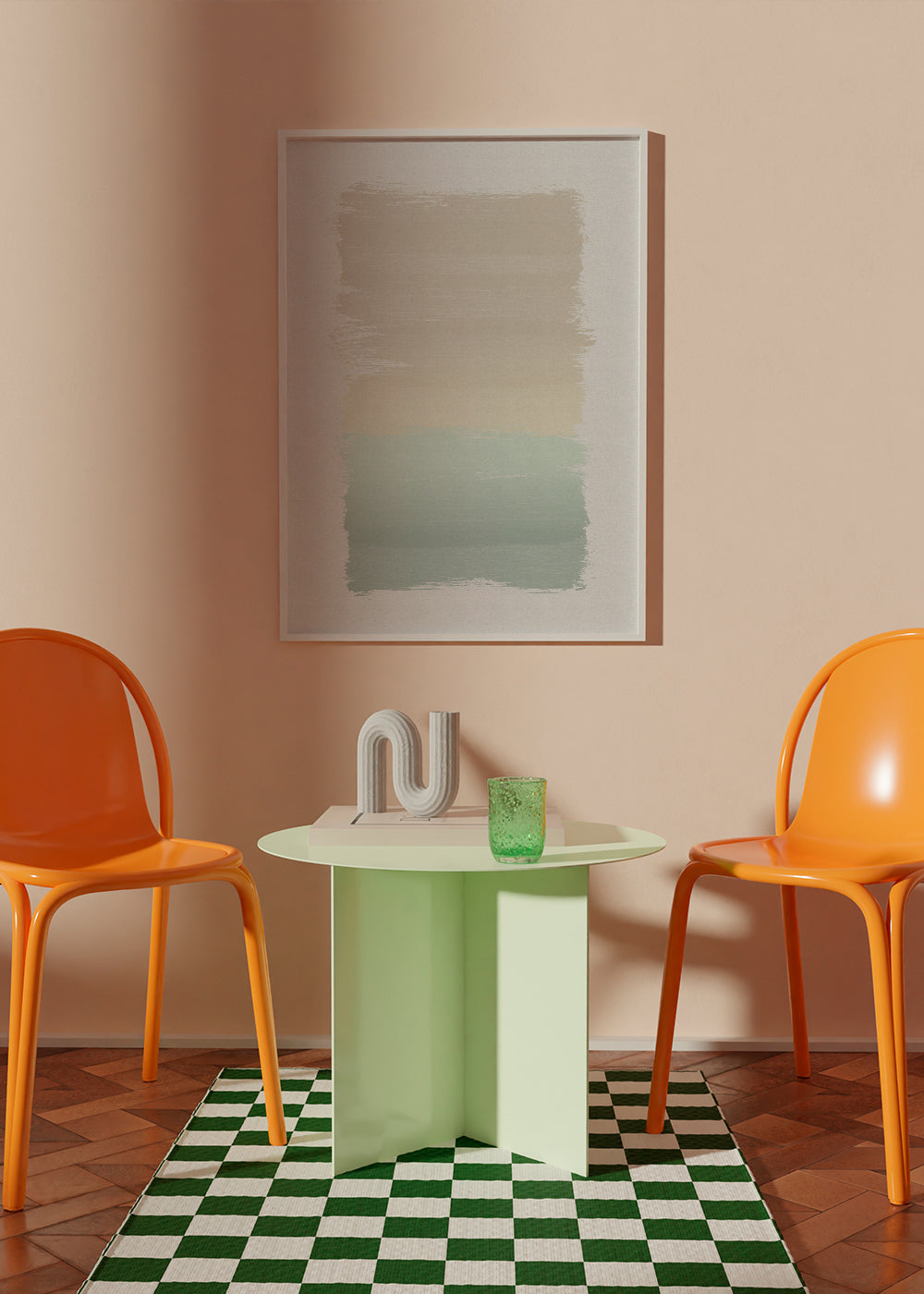 Abstrakt kunst pastel vertikale blokke