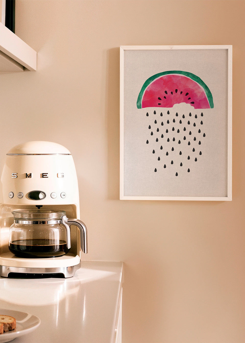 Køkkenkunst vandmelon akvarel