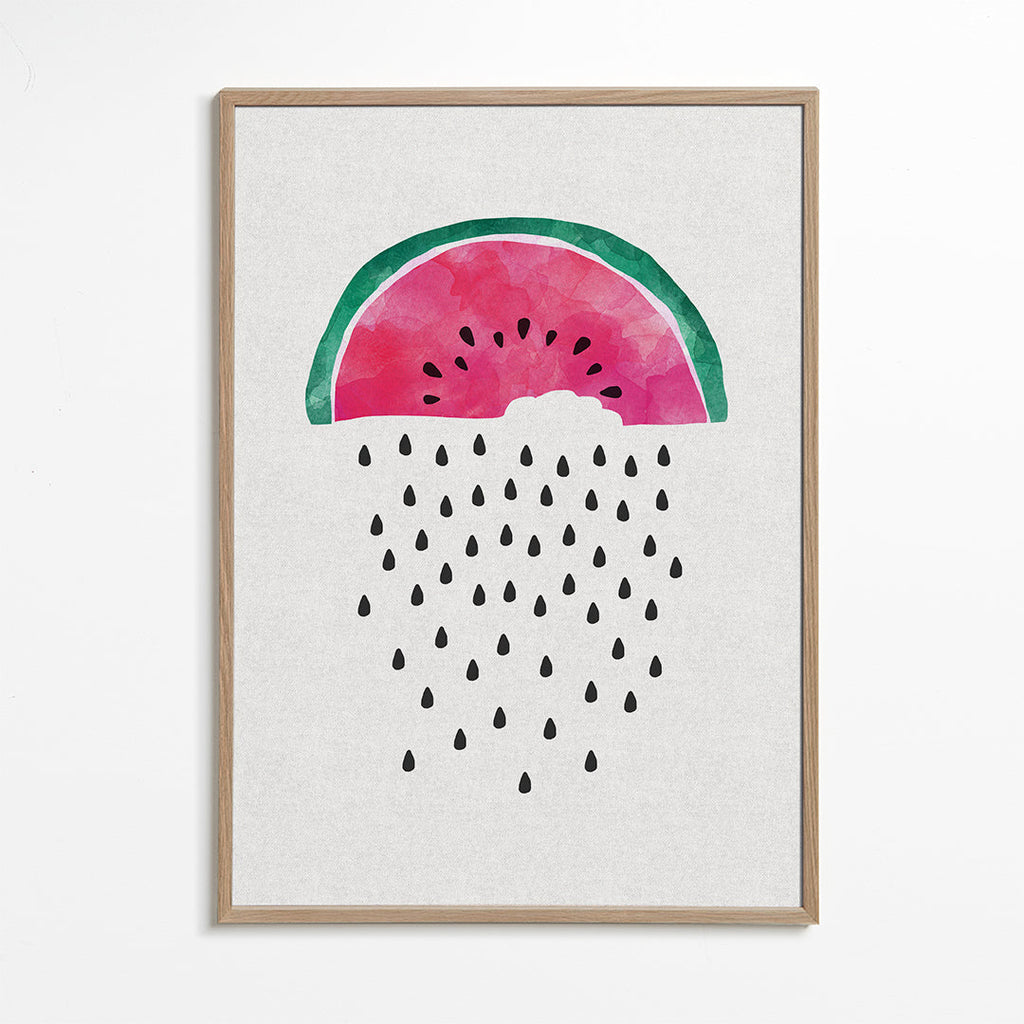 Køkkenkunst vandmelon akvarel