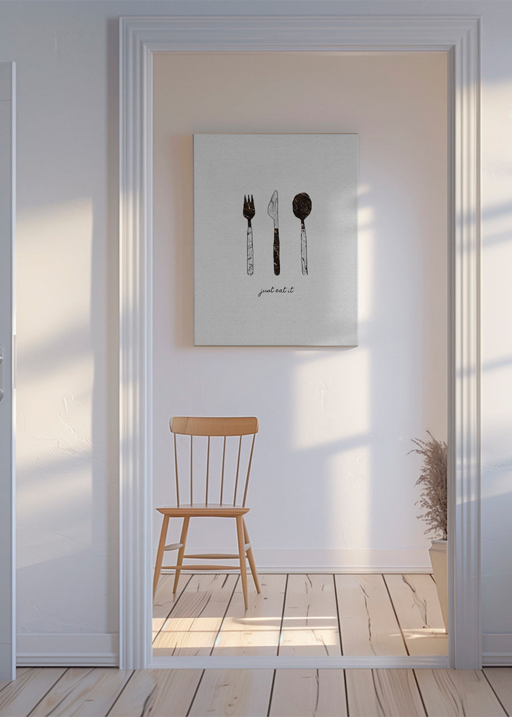 Køkkenkunst med marmoreret bestik
