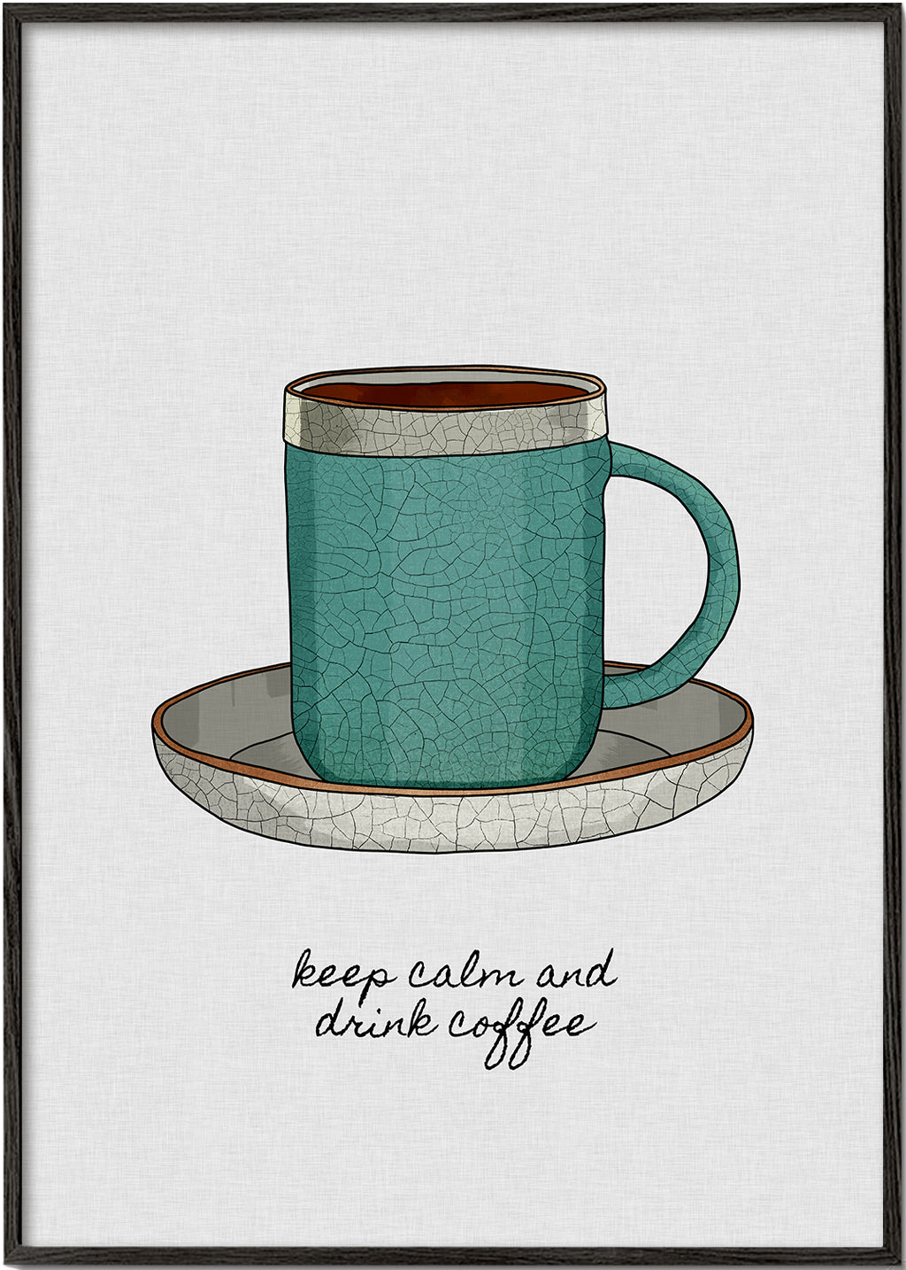 Køkkenkunst: illustreret kaffekop