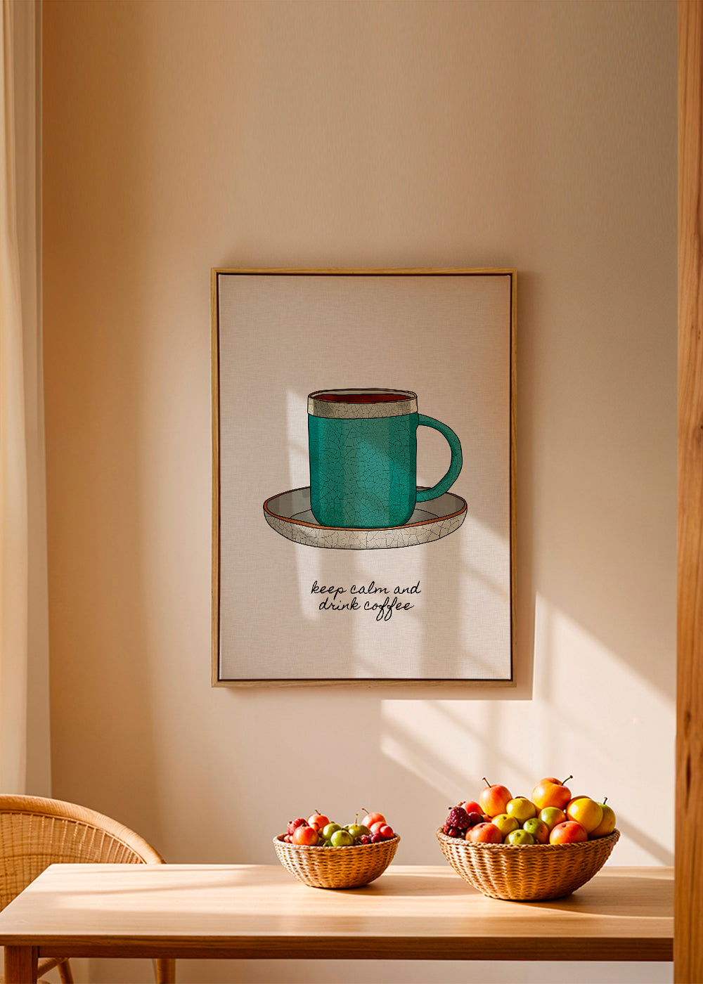 Køkkenkunst: illustreret kaffekop
