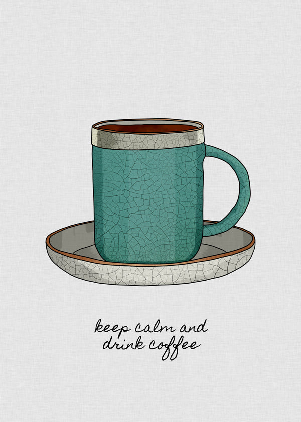 Køkkenkunst: illustreret kaffekop