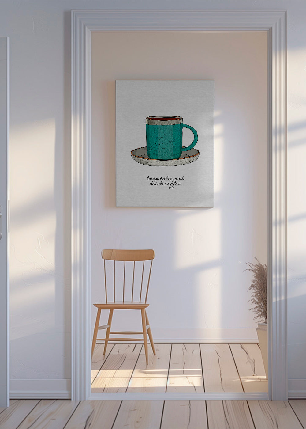 Køkkenkunst: illustreret kaffekop