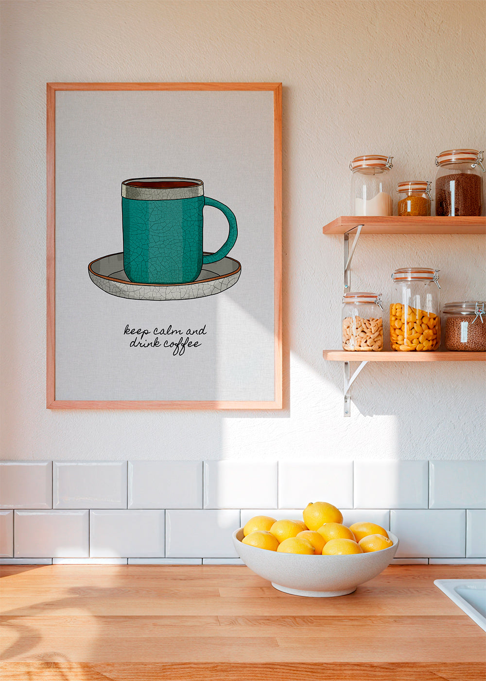 Køkkenkunst: illustreret kaffekop